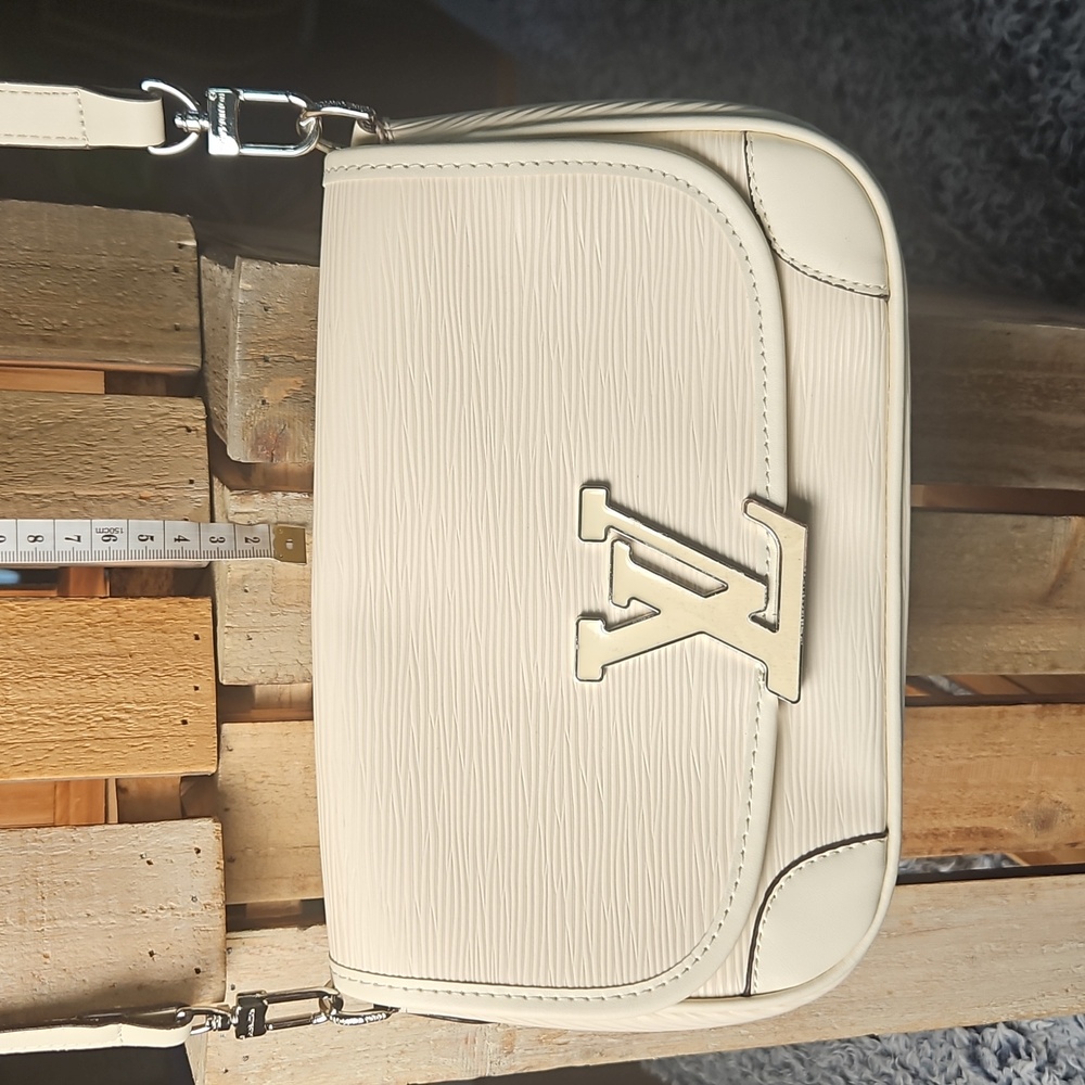 Cream Art Deco Designer Buci Crossbody Bag, B15278 LV - Picture 2 of 16